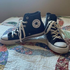 Black Velvet Hightop Converse